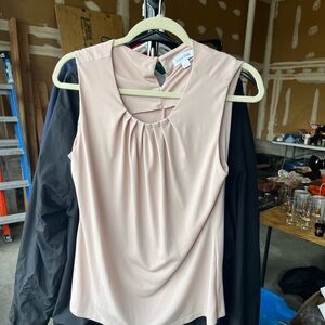 Calvin Klein Women's Blush Sleeveless Blouse